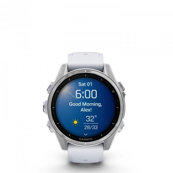 Garmin fenix 8 Silver 43mm Watch with Whitestone Band 010-02903-00 - Image 2