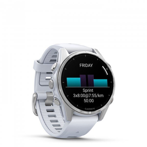 Garmin fenix 8 Silver 43mm Watch with Whitestone Band 010-02903-00 - Image 3