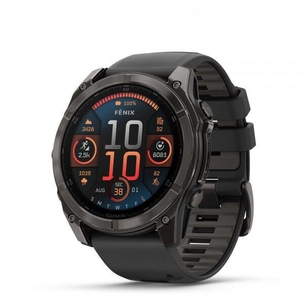 Garmin fenix 8 51mm AMOLED Sapphire Carbon Gray DLC Titanium GPS Watch 010-02905-20