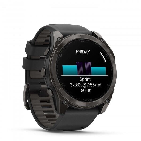 Garmin fenix 8 51mm AMOLED Sapphire Carbon Gray DLC Titanium GPS Watch 010-02905-20 - Image 3