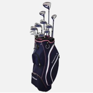 Women Wilson Profile Navy/Pink Petite with Cart Bag Complete Set Club Set