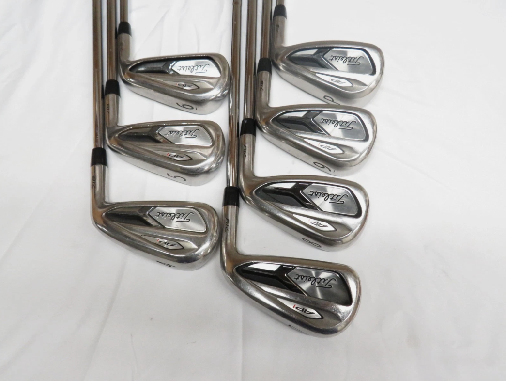 Used Titleist 718 AP1 Iron Set 4-PW AMT Tour White S300 Stiff Flex Steel Shafts - Image 3